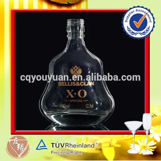 XO Wine Bottle Flint Screw Cap Tall Miniature Bottles of Wine