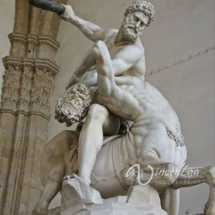Design Toscano famous Marble Hercules and Diomedes Statue