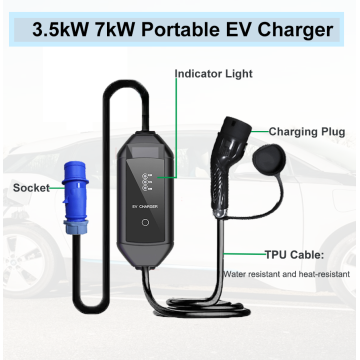 3.5KW 7KW पोर्टेबल एसी चारगिंग पाइल जीबी/टी