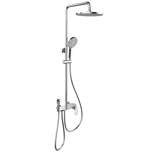 Système de douche de quatre fonctions chrome