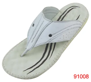 Wholesale men dressy leather summer slippers