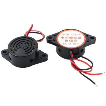 3015a SFM-27 DC3-24V Sound instantané Buzzer Sound avec coque noire de 110 mm