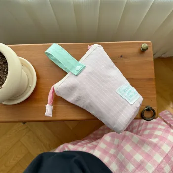 Portable Eco Pink Customized Canvas Bucket Tote Bag