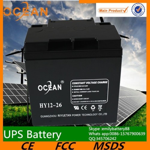 Competitive Price of Lead Acid Battery 12v 26ah ups battery