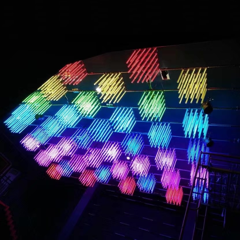 Madrix združljiva digitalna 3D RGB Meteor Tube Light