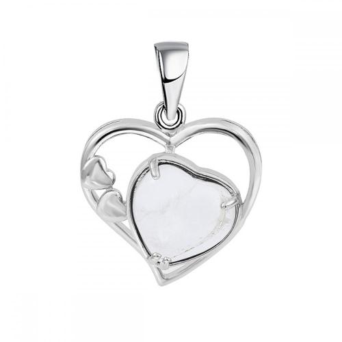 Crystal Love Heart Birthstone Pendant Gemstone Necklaces for Women