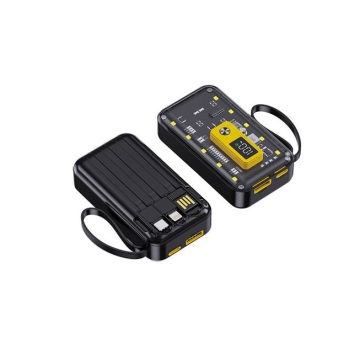 Sorgente di alimentazione portatile super rapido stile mech punk in stile punk viene fornito con output di carica rapida di tipo C staccabile a 3 fili