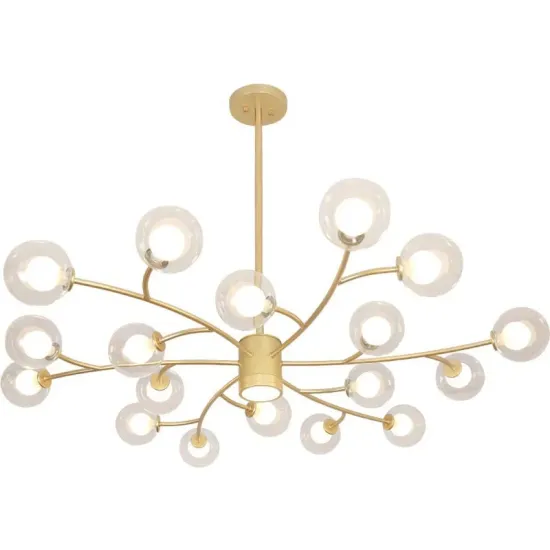 Modern Magic Bean Glass Ball Chandelier: Gold Sputnik Chandeliers for Bedroom, Living Room, and Kitchen