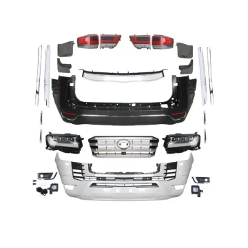 Black Front Bumper Grille Body Kit for Land Cruiser 300 (2022) - Low to High Headlights and Taillights