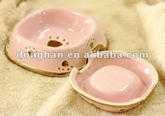 Lovely design ceramic pet bowl, cat bowl