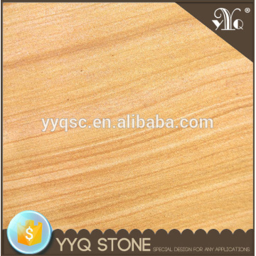 Yellow wood grain sandstone marble