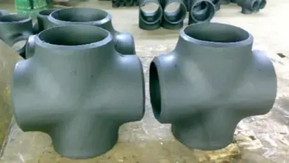 Cross Pipe Fittings Butt Weld Cross Stainless Steel