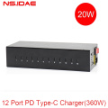 12-Port-Typ-C360W schnelles Laden