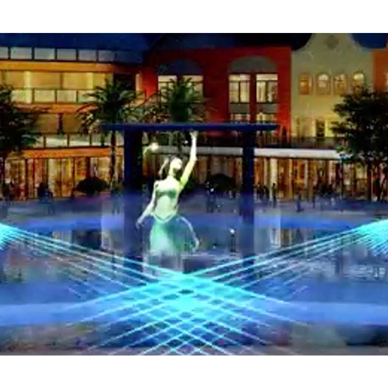 Flower Shaped Water Curtain Projection Show