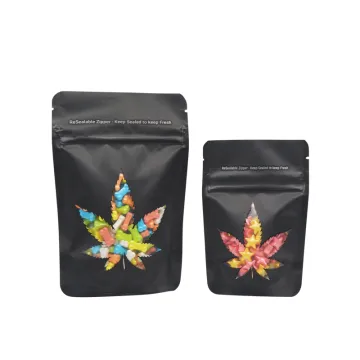 Custom Eco Clear Printed Weed Mylar Smell Proof bags with zipper  Proof Cookie Packaging Plastic Mylar Weed Bags