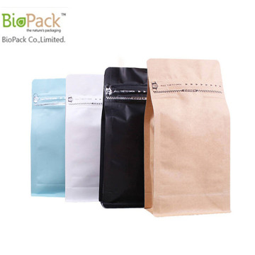 Miljøvennlig Compostable Cornstarch Pla Plastic Food Packaging Bag med Zip Lock