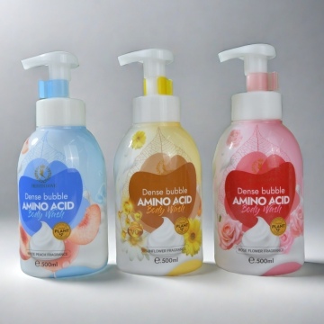 Etiqueta privada Densa burbujas aminoácidos hidratante de lavado de carrocería 500 ml