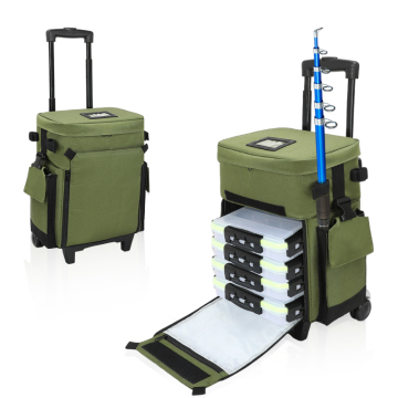 OEM Wholesale Leakproof Insulated Soft Cooler Bags for Fishing with Trolley