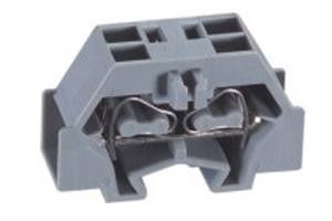 Grey Rail 400v 10a 4p Conductor Through Miniature Terminal Block With Fixing Flanges
