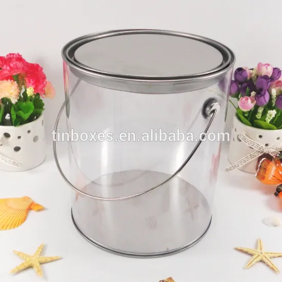 Food popcorn packaging tin bucket with handle