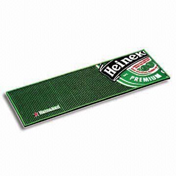 Bar Mat, fatto di PVC gommato, varie dimensioni, loghi e colori sono disponibili