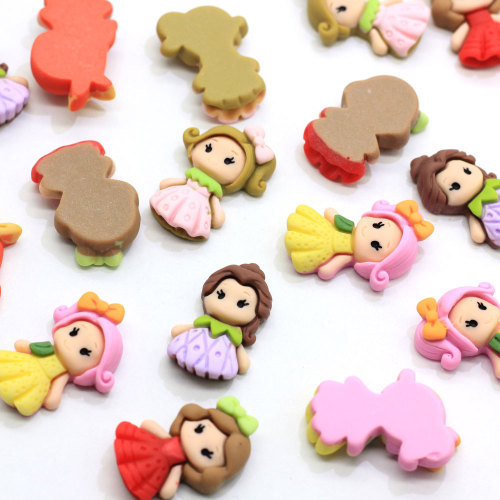 Résine belle petite fille mixte princesse Flatback Cabochon Scrapbook Kawaii bricolage embellissements accessoires