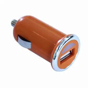 Mini Car Charger with Single USB, 12 to 24V AC Input