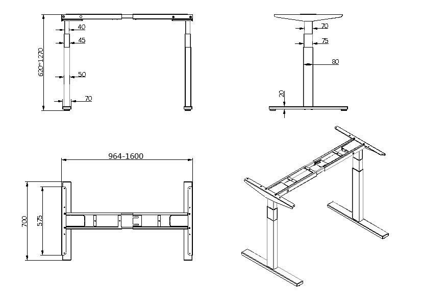 Adjustable Desk Dimension