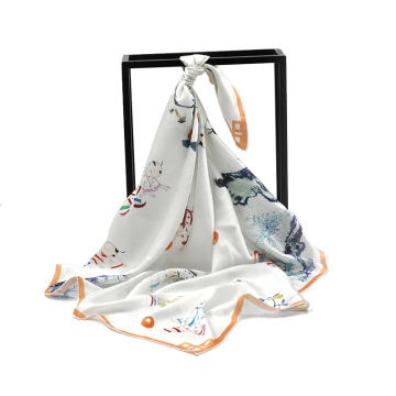 Custom Digital Print 100 Pure Silk Satin Scarf