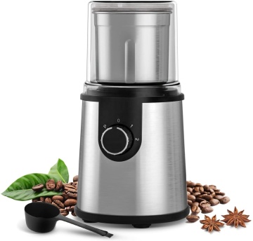 Electric Coffee Grinder with Detachable Stainless Steel Bowl for Home & Hotel Use
