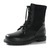 Full Grain Leather and Oxford Fabric Military Boots