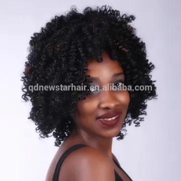 Attractive Fashion Stylish Capless Afro Curly Synthetic Party Wigs
