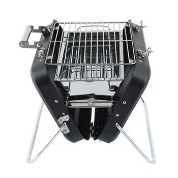 Wholesale Custom Logo Portable Suitcase Briefcase Folding Grill Stainless Steel Charcoal Bbq Grills For Outdoor Camping