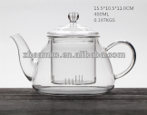 400ml best handmade heated transparent teapot