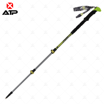 Customizable Foldable Trekking Poles with EVA Foam Grip, Tungsten Tips, and Carbon Fiber Construction