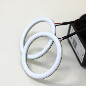 Waterproof White Coating SRGB Chasing Flow Series 80mm*2 Full Circle LED Halo Rings: High-Quality Illumination Solution