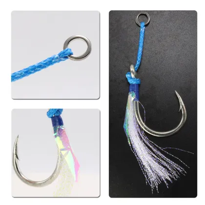Mustad Strong Cord UV Flash Double Jigging Assist Hook