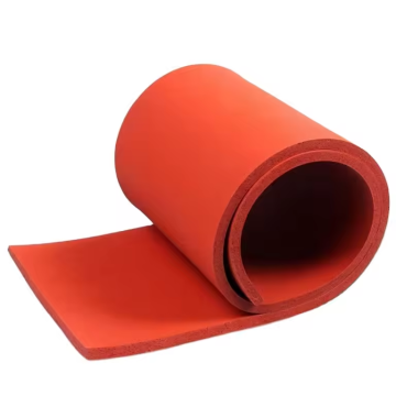 Feuille de silicone en mousse rouge absorbant les chocs