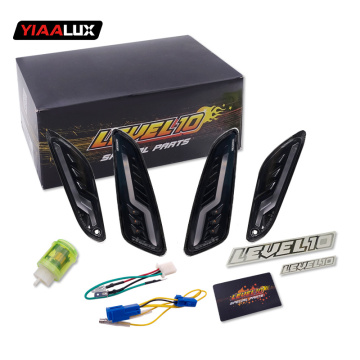 Level10 Front and Rear Modified Halogen Sequential Turn Signal Lights for VESPA Sprint Primavera