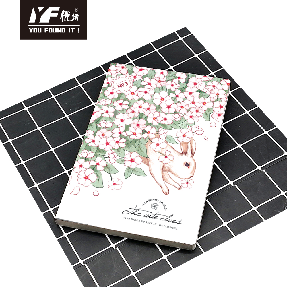 Cuaderno de pegamento de tapa blanda animal paradise