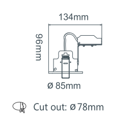 Low Bathroom Recessed Led Dimmable Downlight