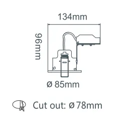 Low Bathroom Recessed Led Dimmable Downlight