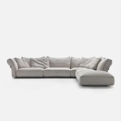 MOYI Designer Flexform Modular Fabric Sofa: A Simple Living Room Addition for Nordic, Modern Villa, and Large Apartment Settings