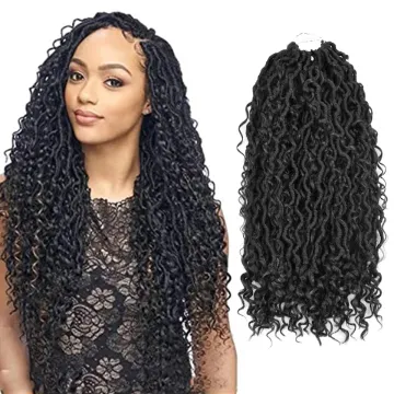 20inches Goddess Faux Locs Passion Twist Braids Hair Long Curly Black Brown Crochet Braiding Hair Synthetic Hair Extensions