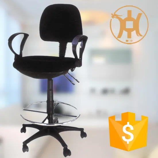 HC-K072A Leather Swivel Lab Stool with Footrest