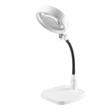 8X LED Magnifying Glass with Light - Desk Lamp & Magnifying Glass Combo
