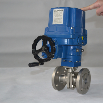 hot sale 2 way SS304 316 flange connection explosion-proof motorized ball valve