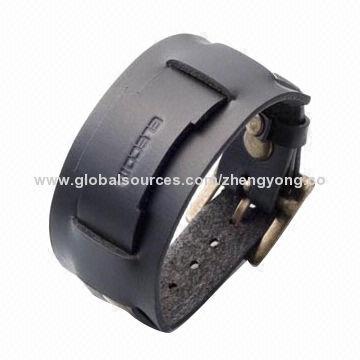 Wholesale Men's Leather Bracelet from China Supplier, OEM/ODM Services Provided
