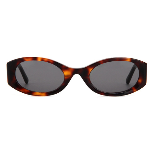 Women Retro Oval Acetate Sunglasses with UV400 Protection