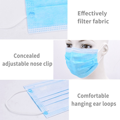 Fast Ship Non-woven Disposable 3ply Face Mask